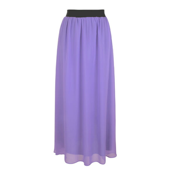 TLB Lavender Cotton Long Skirt With Lace S/M/L/XL 